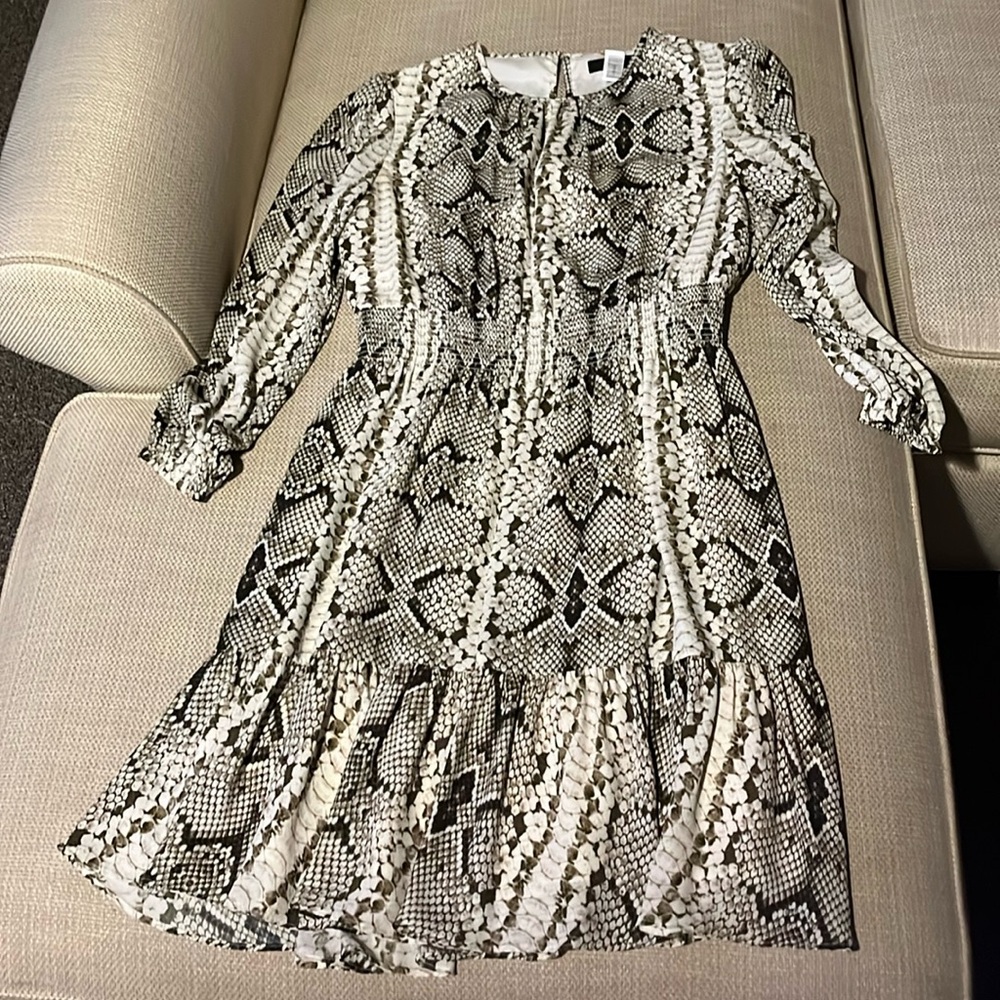 Snakeskin print dress